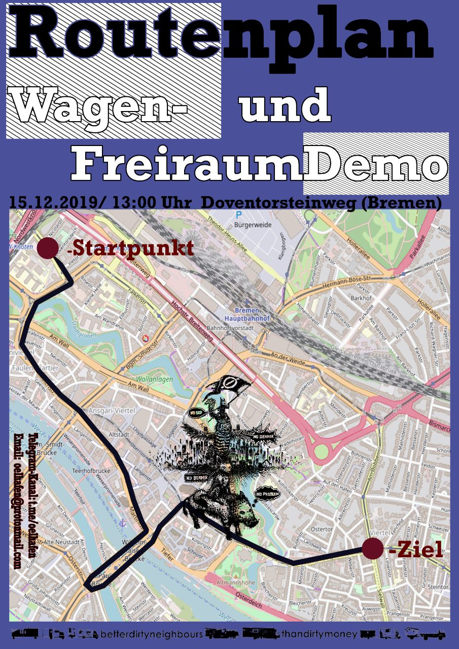 Wagen- und Freiraumdemo: „Ølhafen bleibt!“ @ Doventorsteinweg | Bremen | Bremen | Deutschland